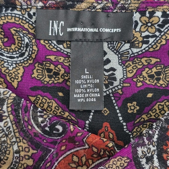 INC Womens Keyhole Neckline Pullover Blouse Large - Picture 5 of 14